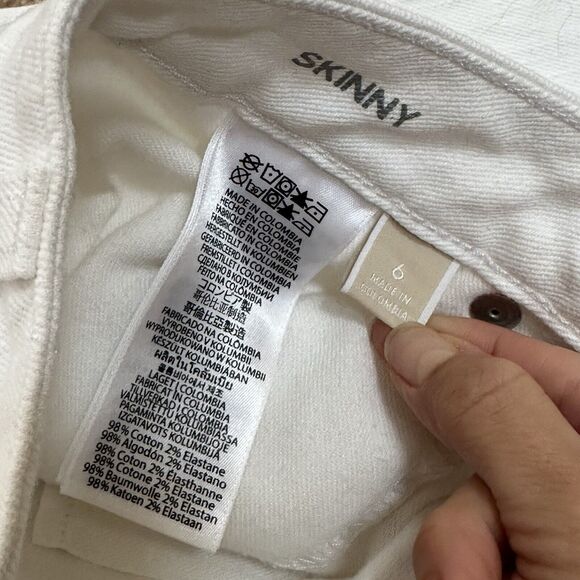 Michael Kors Skinny Ankle Denim Jeans White Women’s Size 6 - Picture 3 of 6